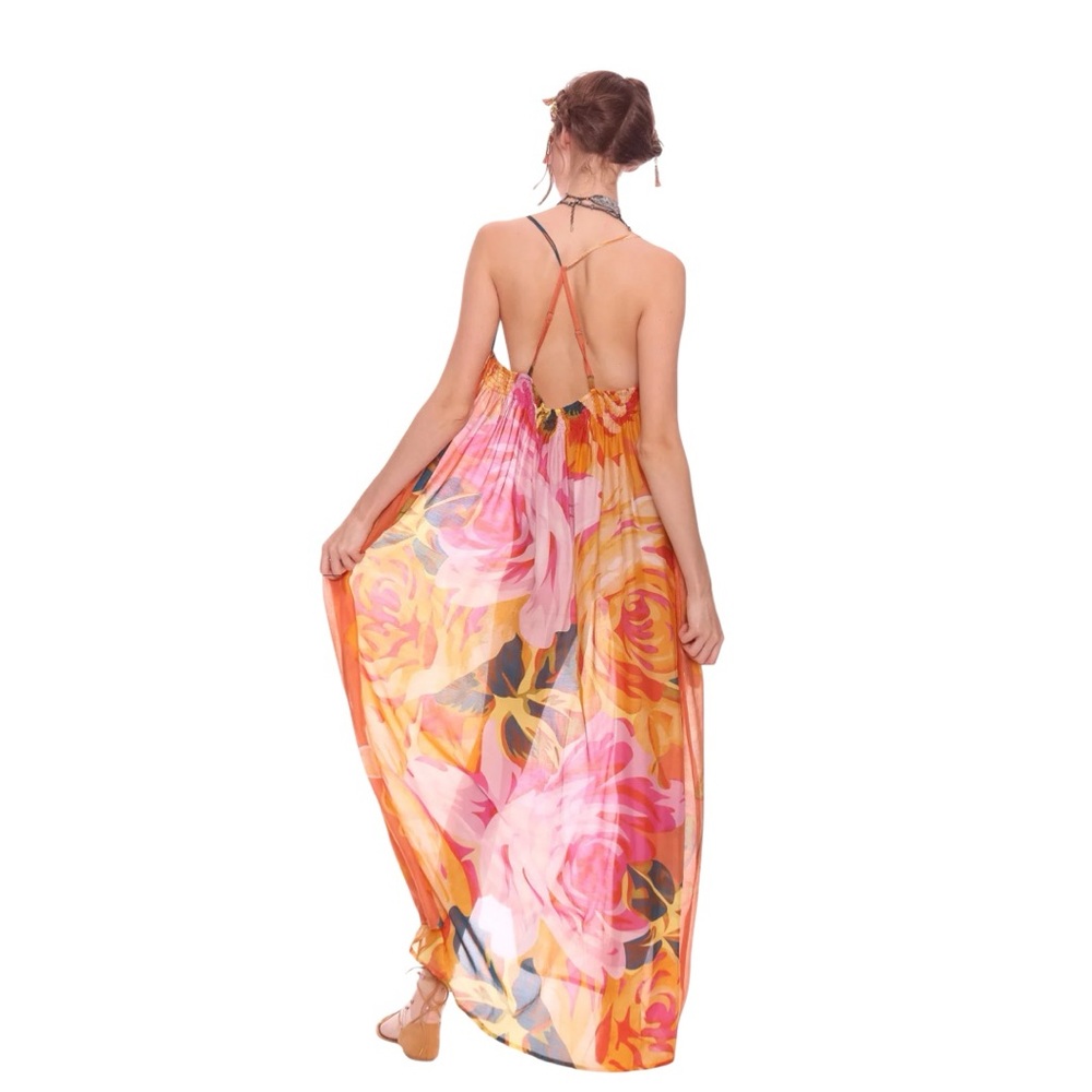Aratta Multicolor Exotic Floral Maxi Dress - Picture 5 of 6